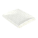 Nappe Blanche Motifs Etoiles Dorés 140x250cm