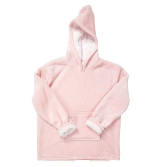Sweat à Capuche Plaid Ultra Doux Rose 6-9ans