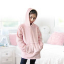 Sweat à Capuche Plaid Ultra Doux Rose 6-9ans