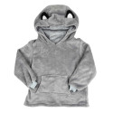 Sweat à Capuche Plaid Loup Gris 4-6ans Pliable en Coussin