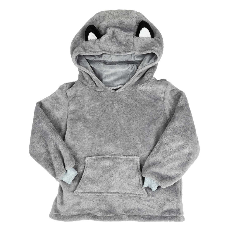 Sweat à Capuche Plaid Loup Gris 4-6ans Pliable en Coussin Sweat à Capuche Plaid Loup Gris 4-6ans Pliable en Coussin
