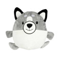Sweat à Capuche Plaid Loup Gris 4-6ans Pliable en Coussin
