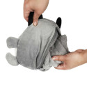 Sweat à Capuche Plaid Loup Gris 4-6ans Pliable en Coussin