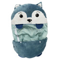 Sac de Couchage 50x130cm Convertible Loup Bleu