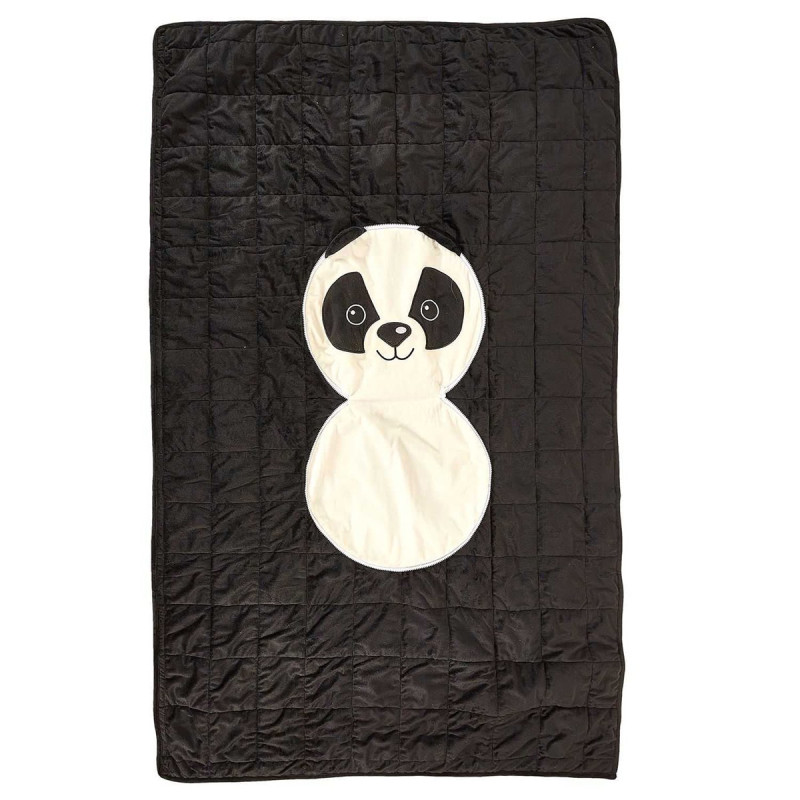 Couverture Convertible Noire Panda 110x150cm