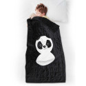 Couverture Convertible Noire Panda 110x150cm