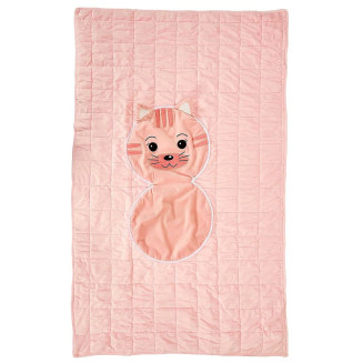 Couverture Convertible Rose Chat 110x150cm
