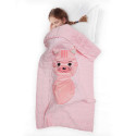 Couverture Convertible Rose Chat 110x150cm
