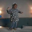 Sweat à Capuche Plaid Ultra Doux Gris Phosphorescent 6-9ans