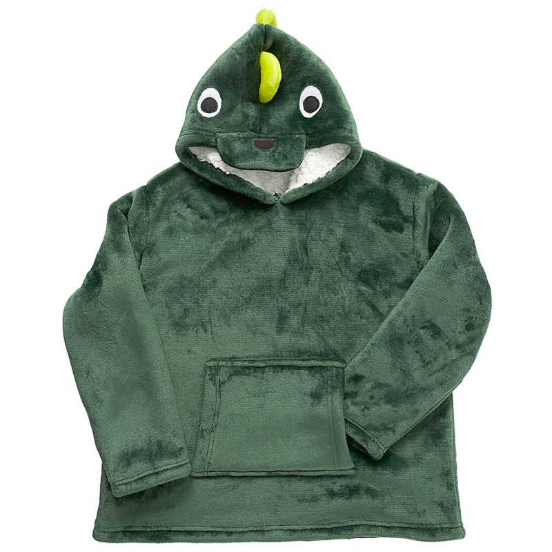 Sweat à Capuche Plaid Ultra Doux Vert Dinosaure 6-9ans Sweat à Capuche Plaid Ultra Doux Vert Dinosaure 6-9ans