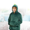 Sweat à Capuche Plaid Ultra Doux Vert Dinosaure 6-9ans