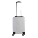 Valise Cabine Blanche Embossée Ananas 28L avec Cadenas