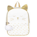 Sac à Dos Enfant Chat Blanc et Doré