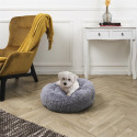 Panier Coussin Peluche "Donut" Gris Ø60cm pour Animaux