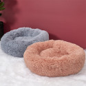 Panier Coussin Peluche "Donut" Rose Ø60cm pour Animaux