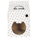 Maison en Carton pour Chat H.55cm avec Fond Griffoir