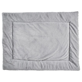 Tapis pour Animaux 85x63cm Tissu Peluché Gris Clair