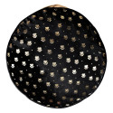 Coussin Rond Ø60cm pour Animaux Tissu Noir Motifs Dorés