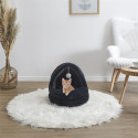 Lit Confort Moelleux Noir et Gris pour Animaux