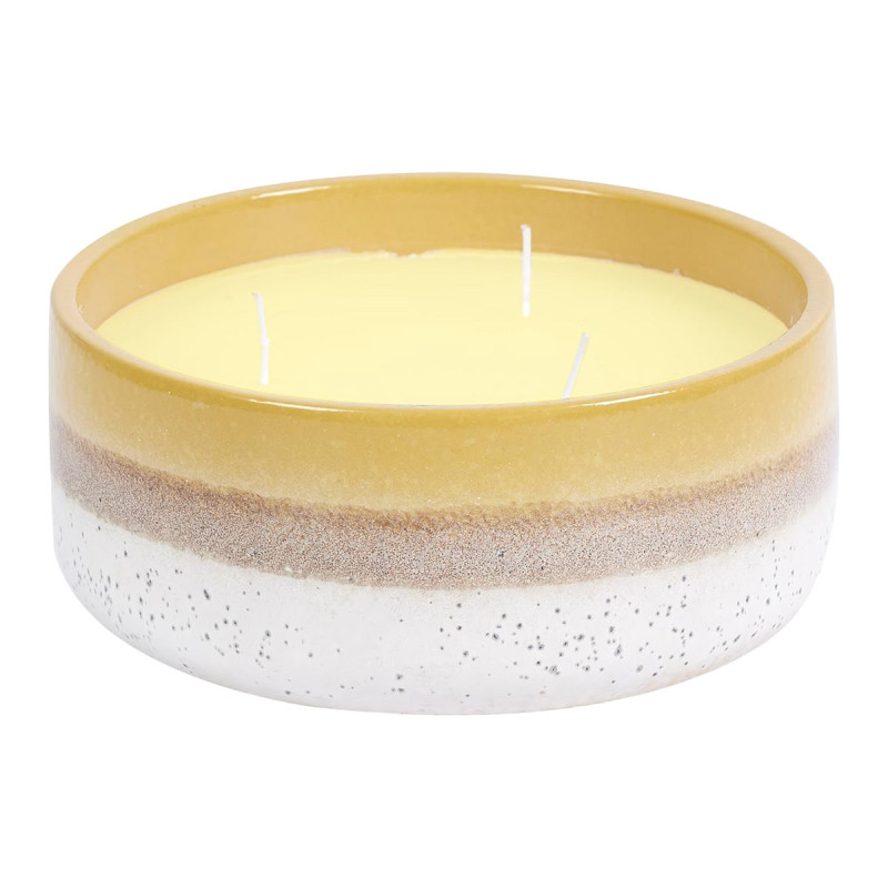 Bougie Parfumée 3 mèches à la Citronnelle Pot en Céramique