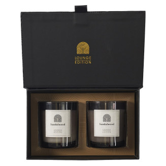 Coffret 2 Bougies Parfumées Senteur Bois de Santal