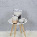 Bougie Parfumée 3 mèches Teinte Noire Senteur Linge Frais Ø13x8cm