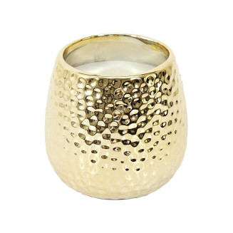 Bougie Parfumée Métal Doré Martelé Senteur Musc Blanc