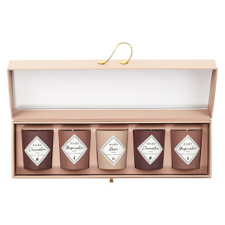 Coffret 5 Bougies Parfumées Senteurs Florales