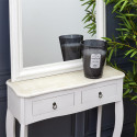 Bougie Parfumée en Verre Bullé Gris Foncé Senteur Musc Blanc H23cm