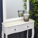 Bougie Parfumée en Verre Bullé Gris Clair Senteur Fleur de Coton H23cm