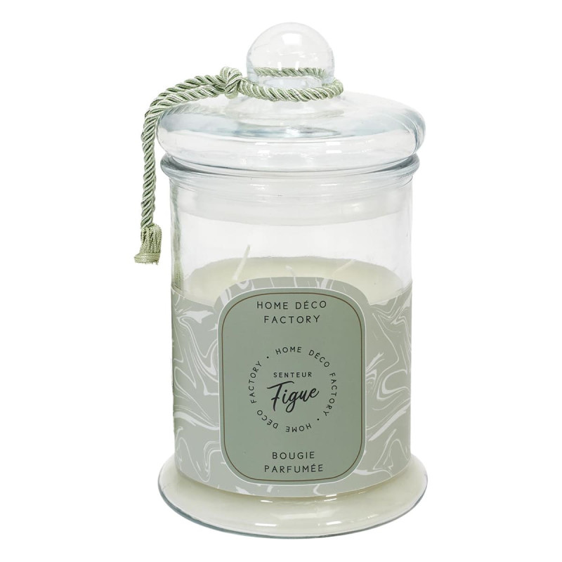 Bougie Bonbonnière Parfumée Senteur Figue H23,5cm Bougie Bonbonnière Parfumée Senteur Figue H23,5cm