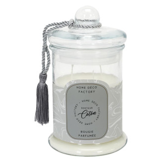 Bougie Bonbonnière Parfumée Senteur Coton H23,5cm