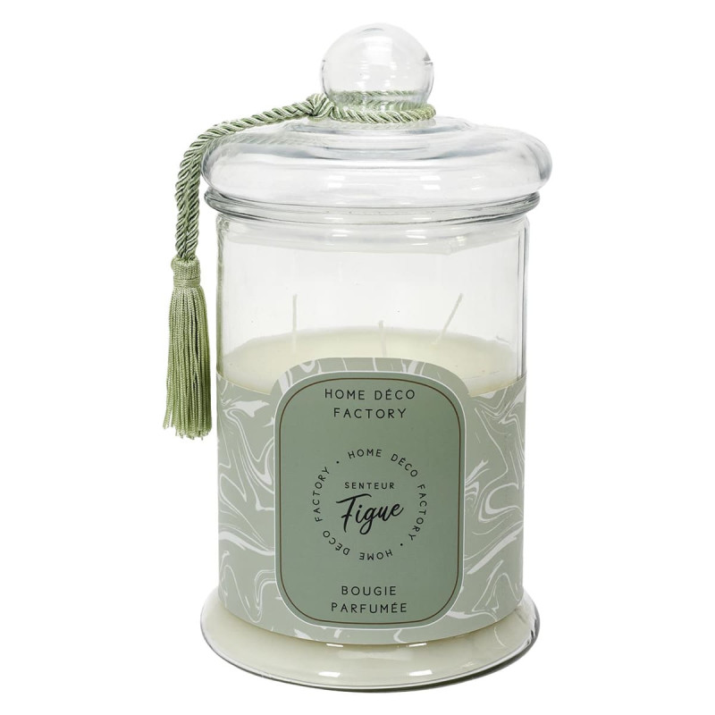 Bougie Bonbonnière Parfumée Senteur Figue H29cm Bougie Bonbonnière Parfumée Senteur Figue H29cm
