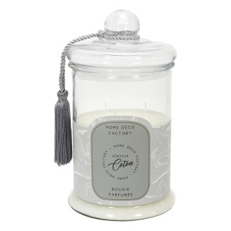 Bougie Bonbonnière Parfumée Senteur Coton H29cm