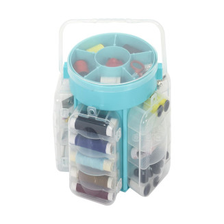 Boîte à Couture Polyvalente Bleue + 210 Accessoires Inclus
