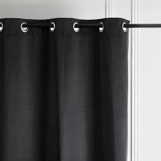 Rideau Thermique Isolant Occultant 135x240cm Noir