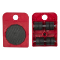 Kit de Déplacement pour Mobilier 150kg avec Levier + 4 Patins Roulants