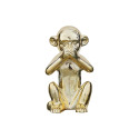 Statue Dorée Singe de la Sagesse "Ne parle pas" H28cm