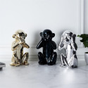 Statue Dorée Singe de la Sagesse "Ne parle pas" H28cm