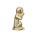 Statue Dorée Singe de la Sagesse "Ne parle pas" H28cm
