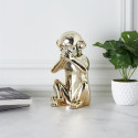 Statue Dorée Singe de la Sagesse "Ne parle pas" H28cm