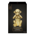 Statue Dorée Singe de la Sagesse "Ne parle pas" H28cm