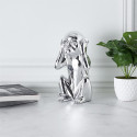 Statue Argentée Singe de la Sagesse "N'entends pas" H28cm