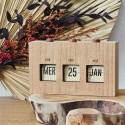 Calendrier Perpétuel Flip Flap Vintage Effet Bois Brut