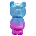 Figurine Ourson Electroplaquage Dégradé Rose Bleu H21,5cm