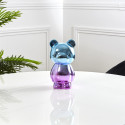 Figurine Ourson Electroplaquage Dégradé Rose Bleu H21,5cm