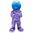 Figurine Astronaute Electroplaquage Dégradé Violet Bleu H33cm