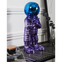 Figurine Astronaute Electroplaquage Dégradé Violet Bleu H33cm