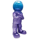 Figurine Astronaute Electroplaquage Dégradé Violet Bleu H33cm