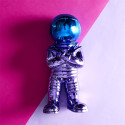 Figurine Astronaute Electroplaquage Dégradé Violet Bleu H33cm